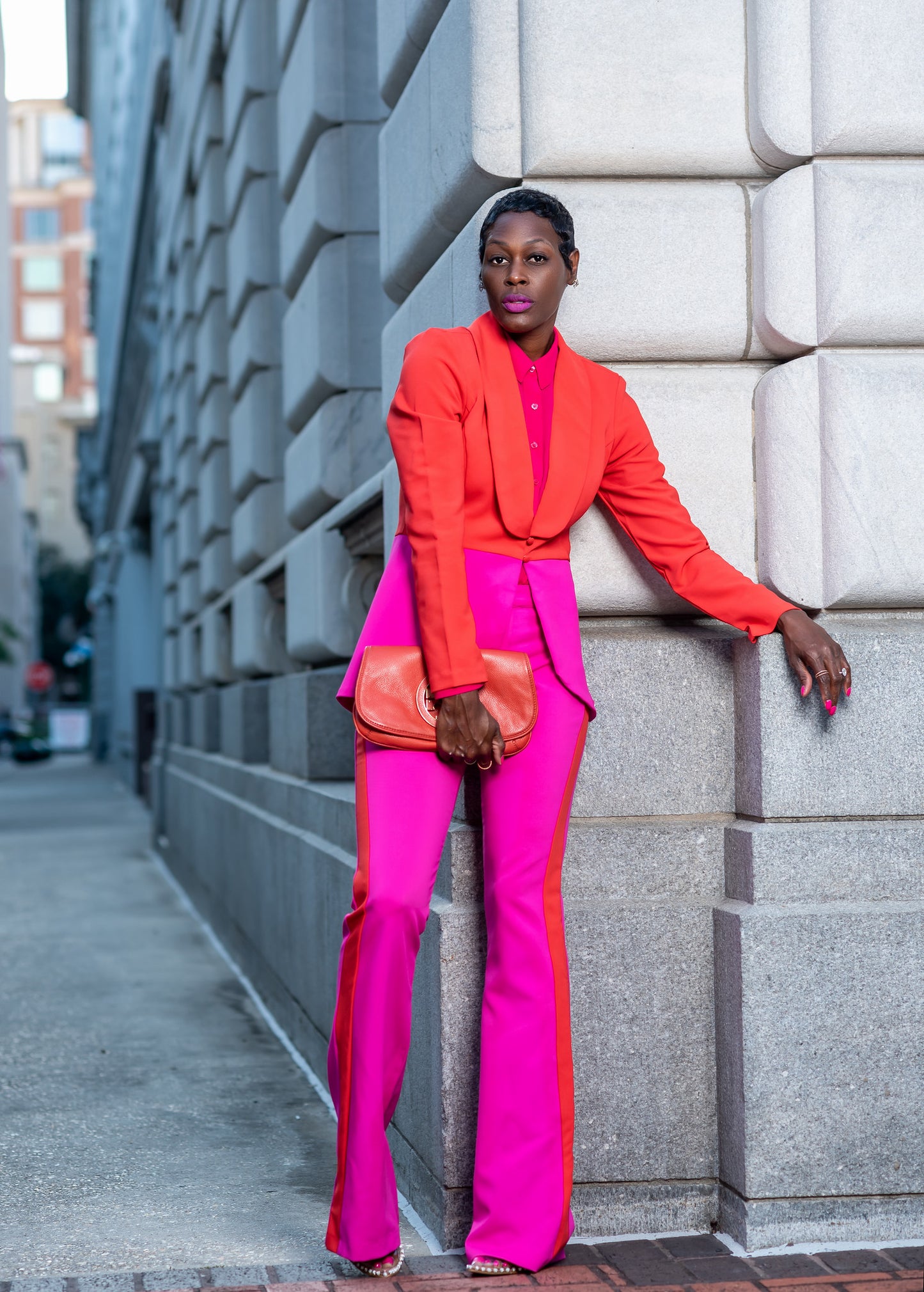 Color Blocked Pant Suit image 0