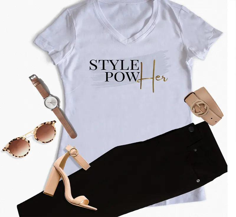 Style PowHer exclusive Neck T Shirt image 2