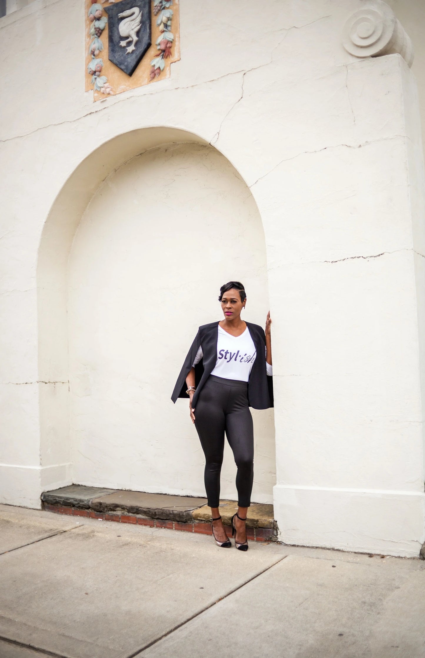 Black Cape Jacket image 2