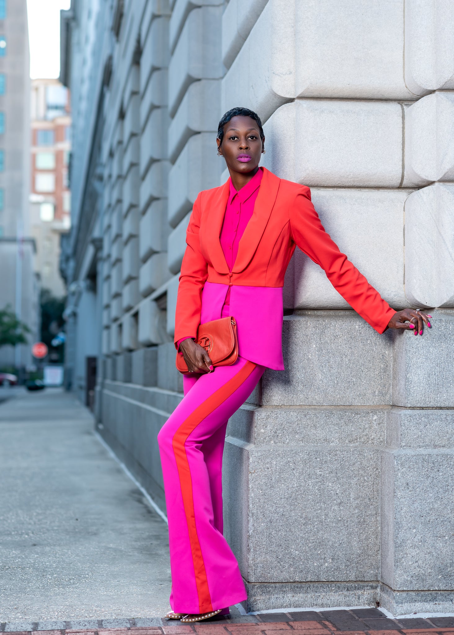 Color Blocked Pant Suit image 1
