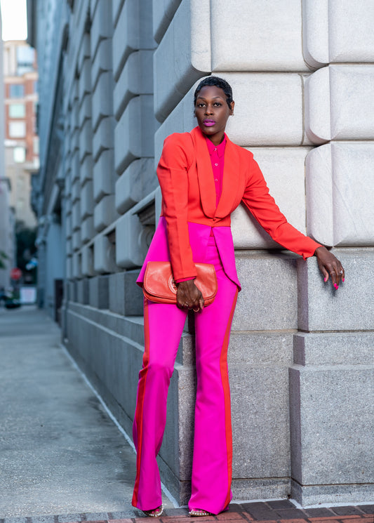 Color Blocked Pant Suit image 0