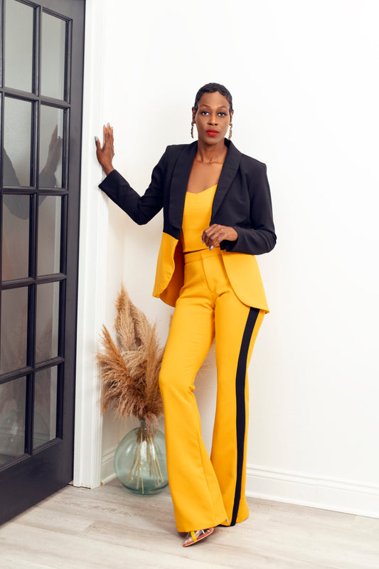 Colored Block Pant Suit image 0